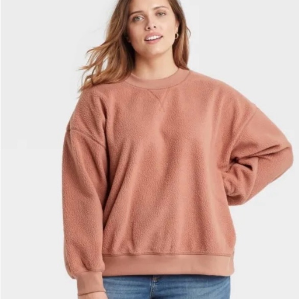 -Universal thread Good co puff sweatshirt pink size 3X New with tag